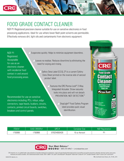 Food Grade Contact Cleaner 