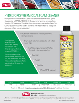 Hydroforce Germicidal Foam Cleaner