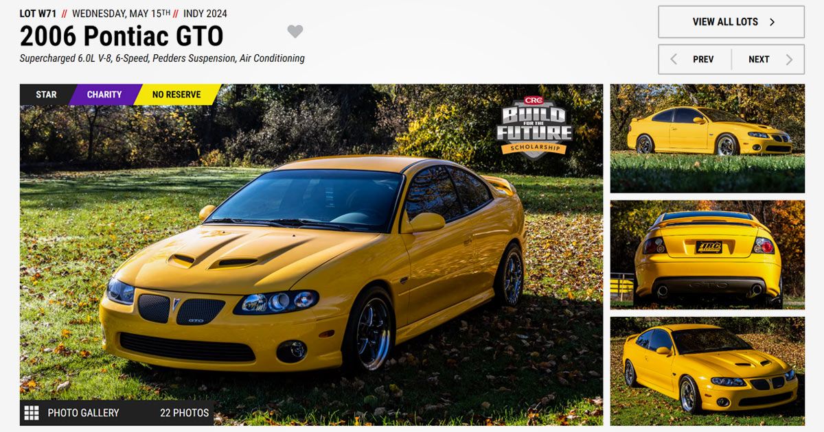 CRC Sponsored GTO Auction to Support the Trades