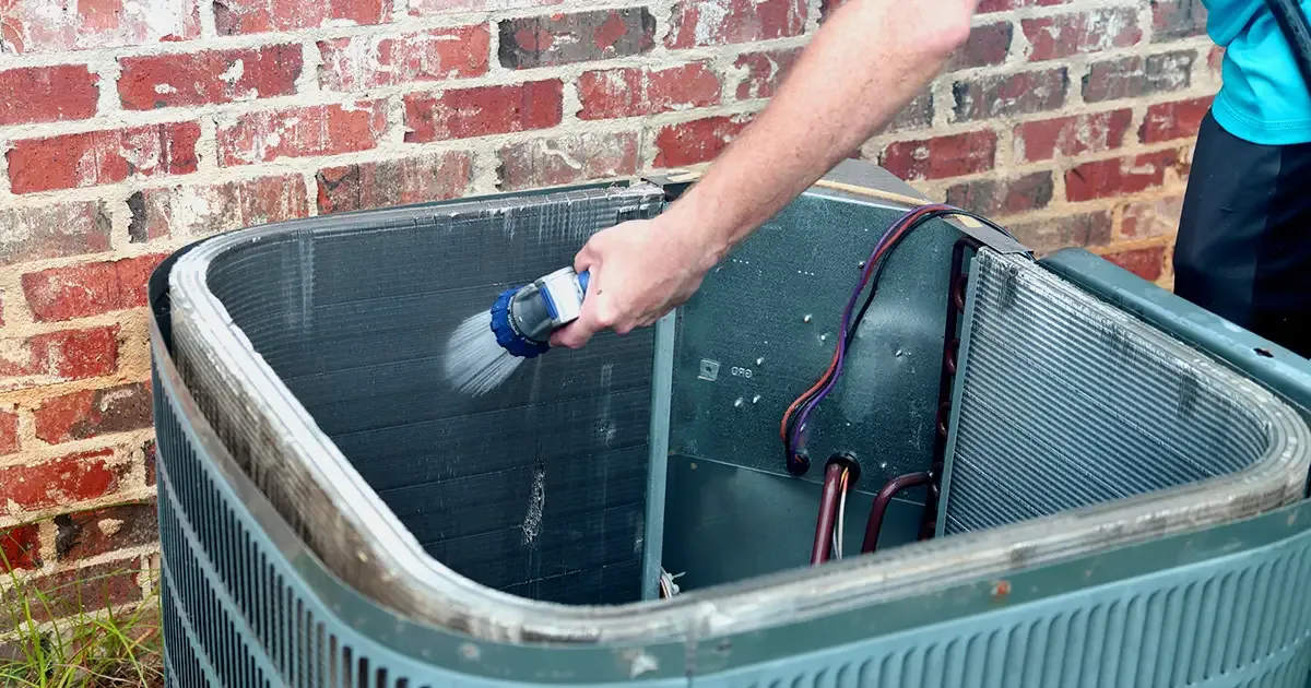 AC condenser coil cleaning