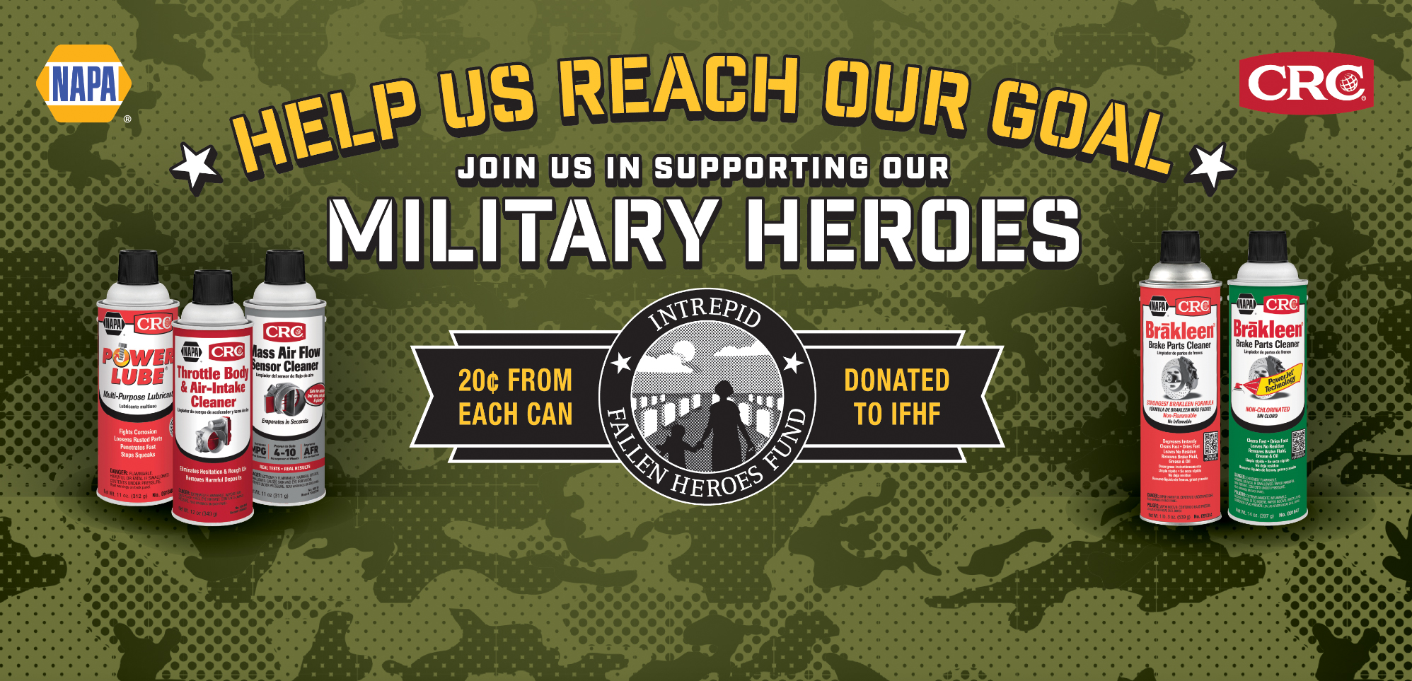 CRC Industries Partners with NAPA AUTO PARTS to support the Intrepid Fallen Heroes Fund