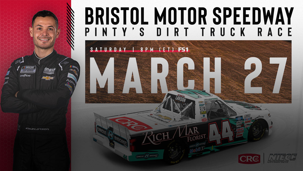 CRC Industries to partner with Niece Motorsports for the Pinty’s Dirt Truck Race at Bristol Motor Speedway