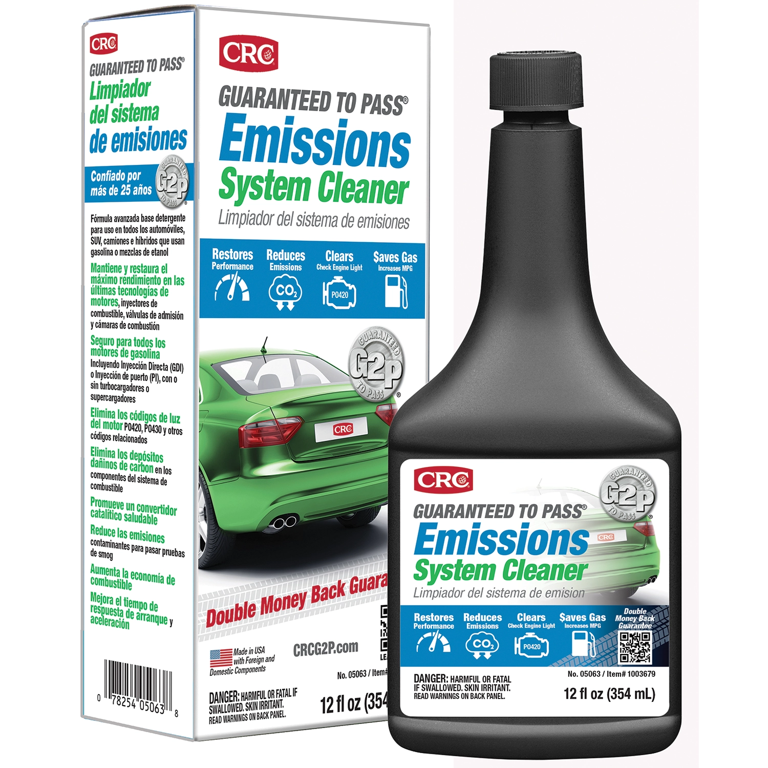CRC Guaranteed To Pass Fuel System Cleaner, 12 Oz