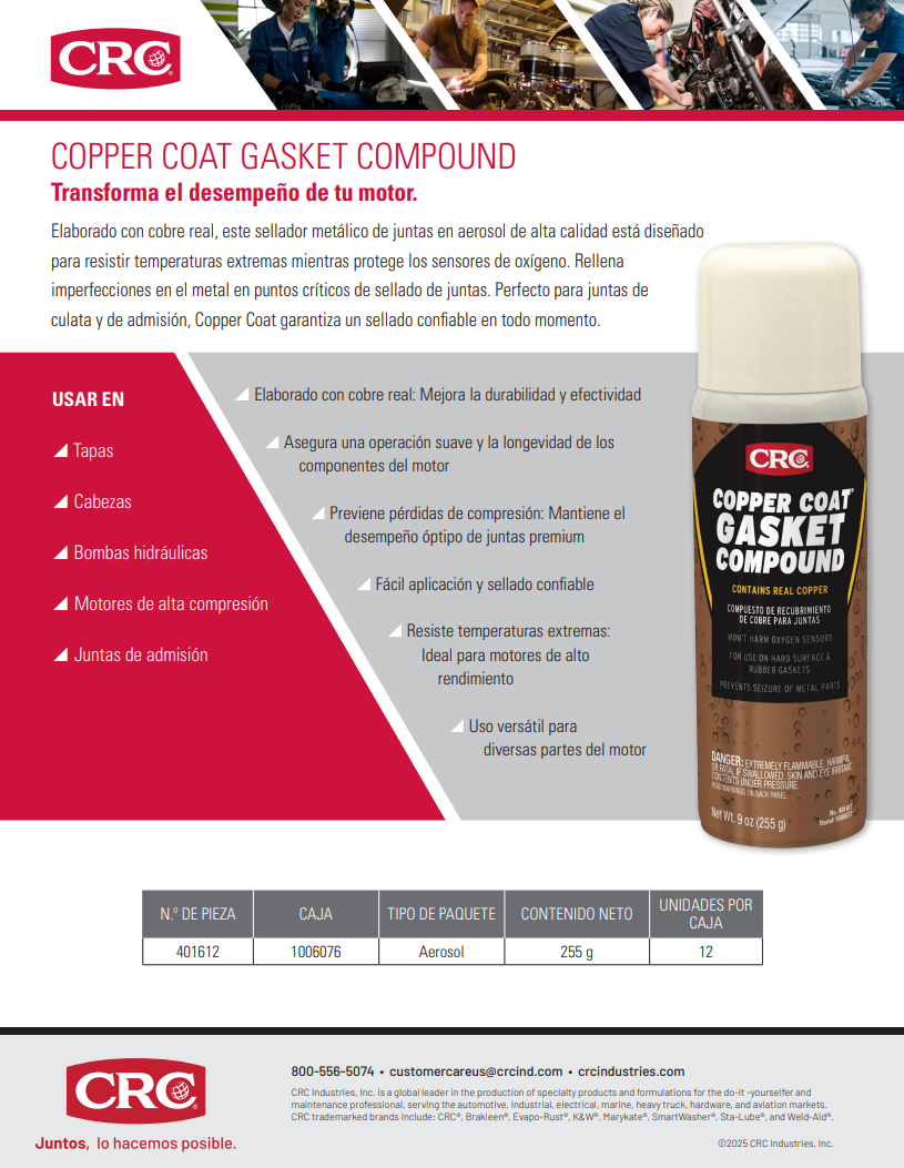 2025 COPPER COAT GASKET COMPOUND