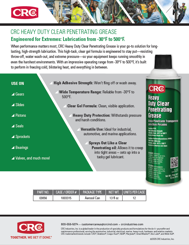 2025 Heavy Duty Clear Penetrating Grease