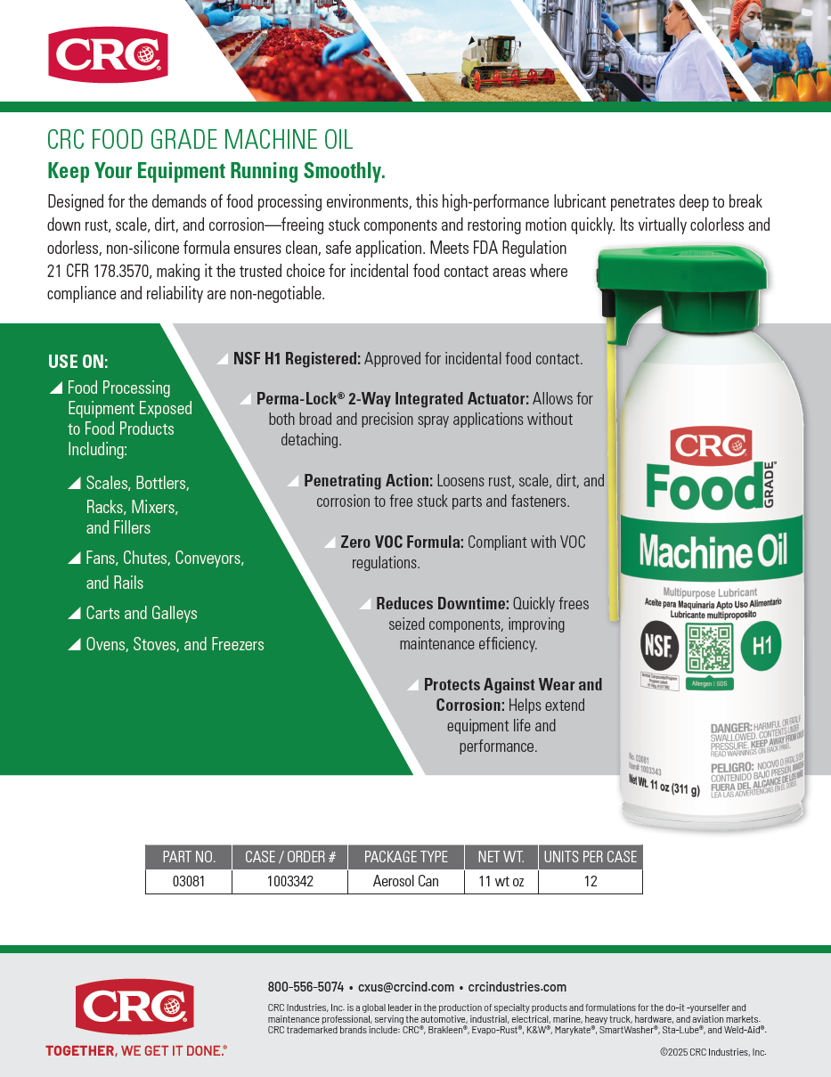 2025 Food Grade Machine Oil