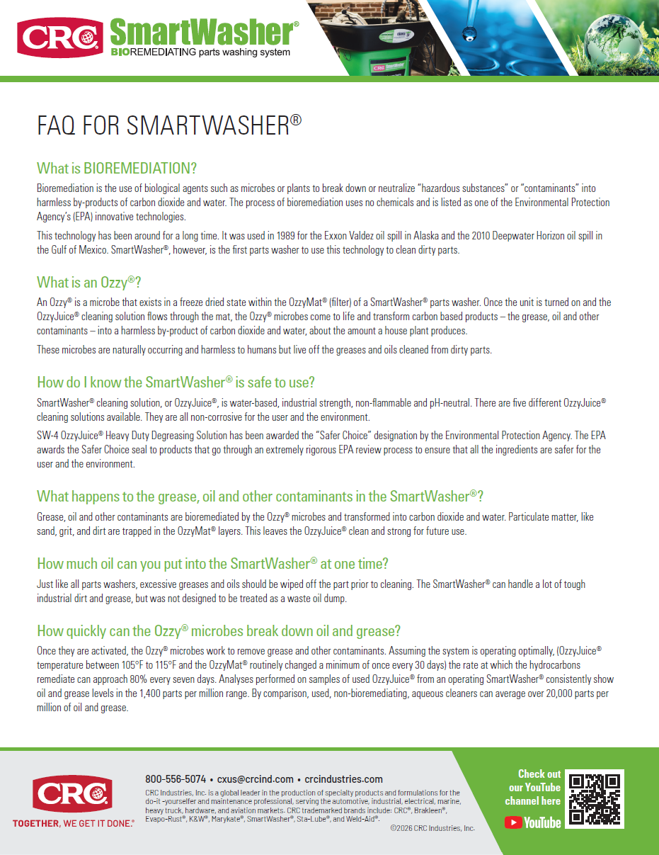 2026 SmartWasher FAQ