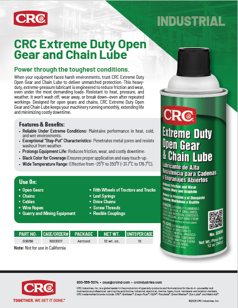 2026 Extreme Duty Open Gear and Chain Lube