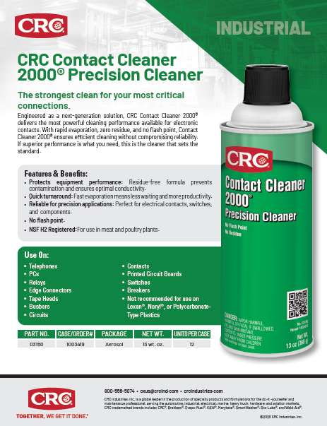 2026 Contact Cleaner 2000 Precision Cleaner
