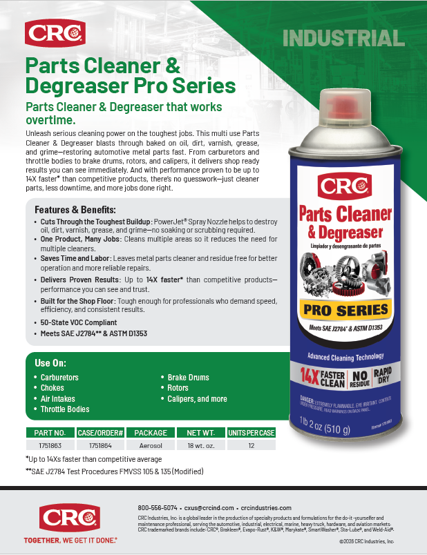 2026 Parts Cleaner and Degreaser Pro Series