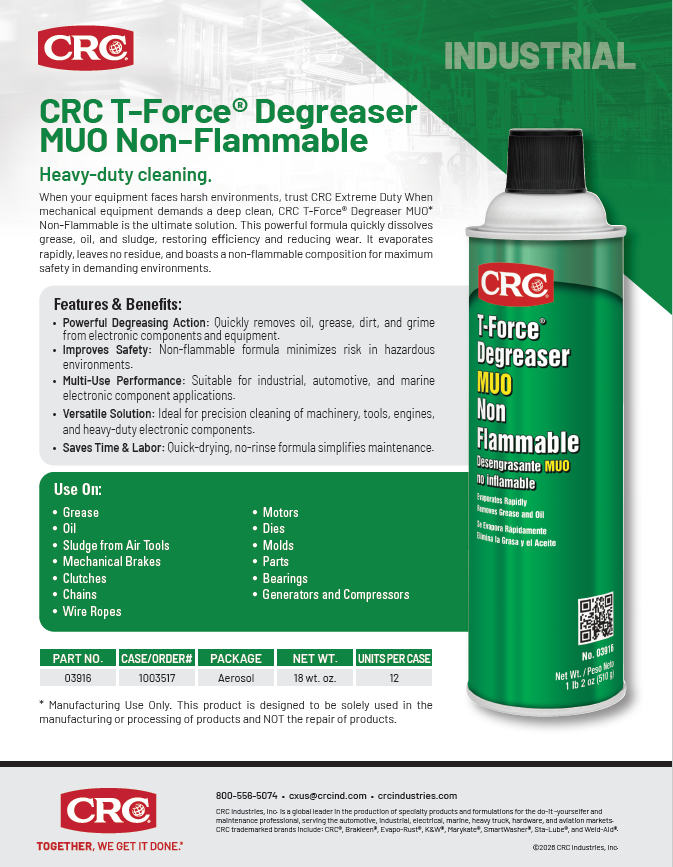 2026 T-Force Degreaser MUO Non-Flammable