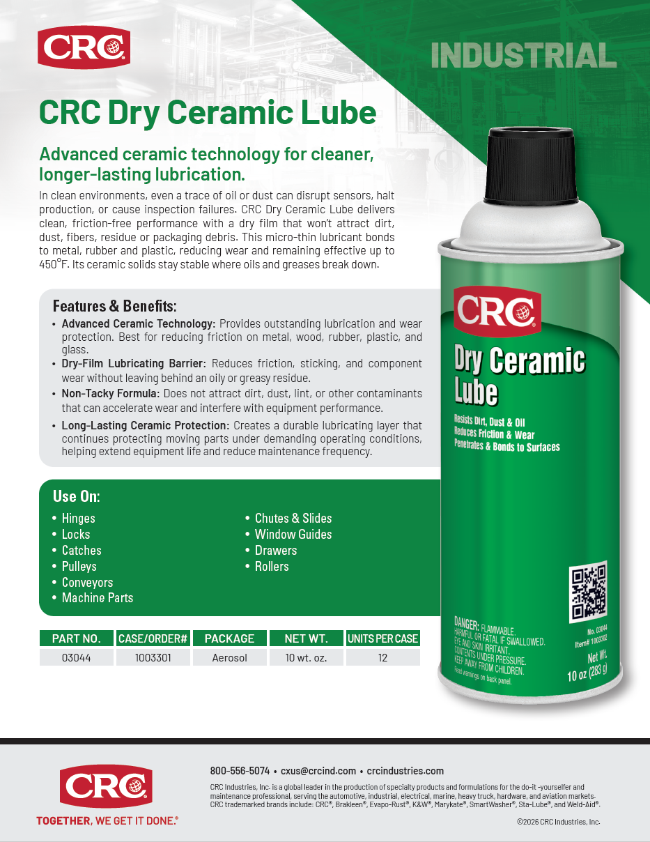 2026 Dry Ceramic Lube Sell Sheet