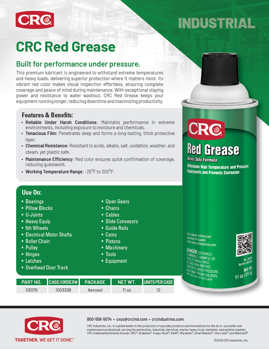 2026 Red Grease Sell Sheet 